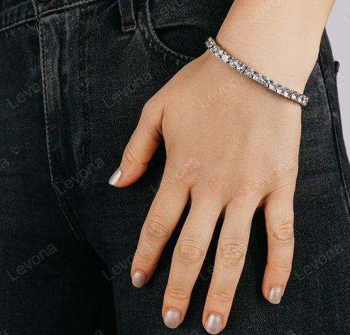 4mm Tennis Armband/ Sterling Sliber
